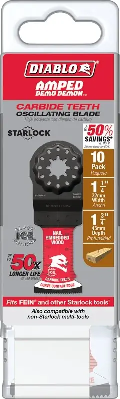 1-1/4 Inch Oscillating Blade For Wood Cutting - Model Dos125cw10