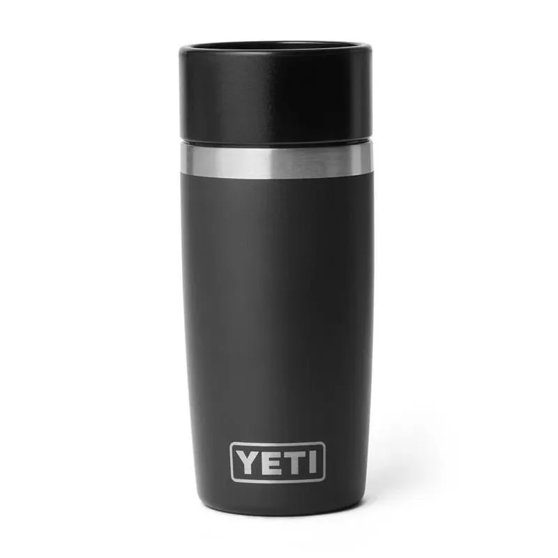 YETI Rambler 12‑oz Black Stainless Steel Bottle With Hotshot Cap – BPA‑Free