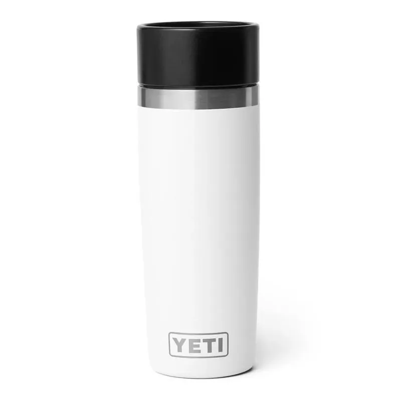YETI Rambler 16‑oz White Stainless Steel Bottle With Hotshot Cap – BPA‑Free
