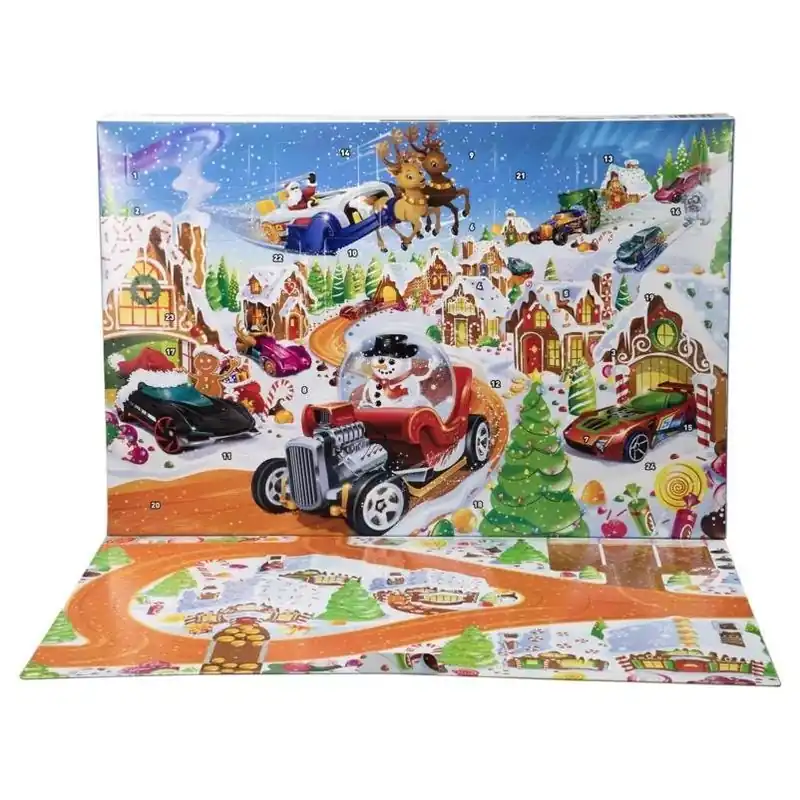 Hot Wheels 24‑Day Multicolored Advent Calendar – Collectible Mini Cars