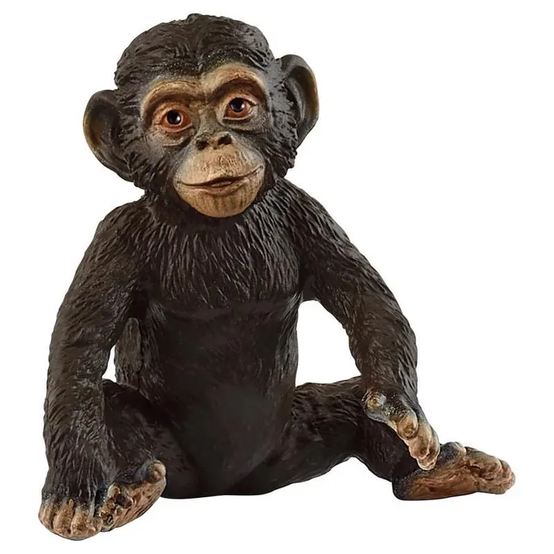 Schleich Brown & Black Chimpanzee Cub Figurine – Realistic Animal Toy For Kids 3+