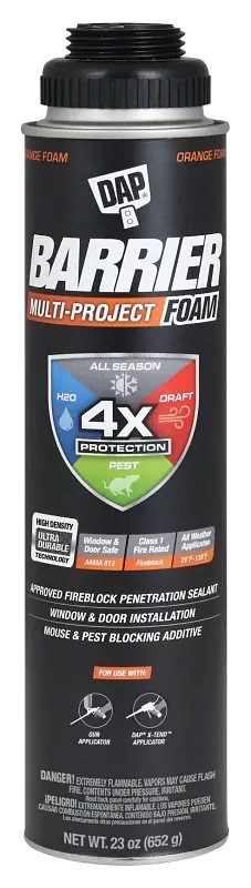 Barrier Foam Gun Foam, Orange, 23-oz.