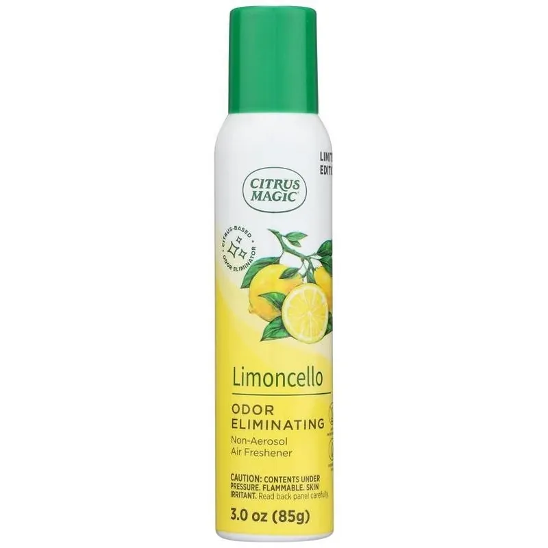 Citrus Magic Limoncello 3‑oz Air Freshener Spray – Fresh Citrus Aroma