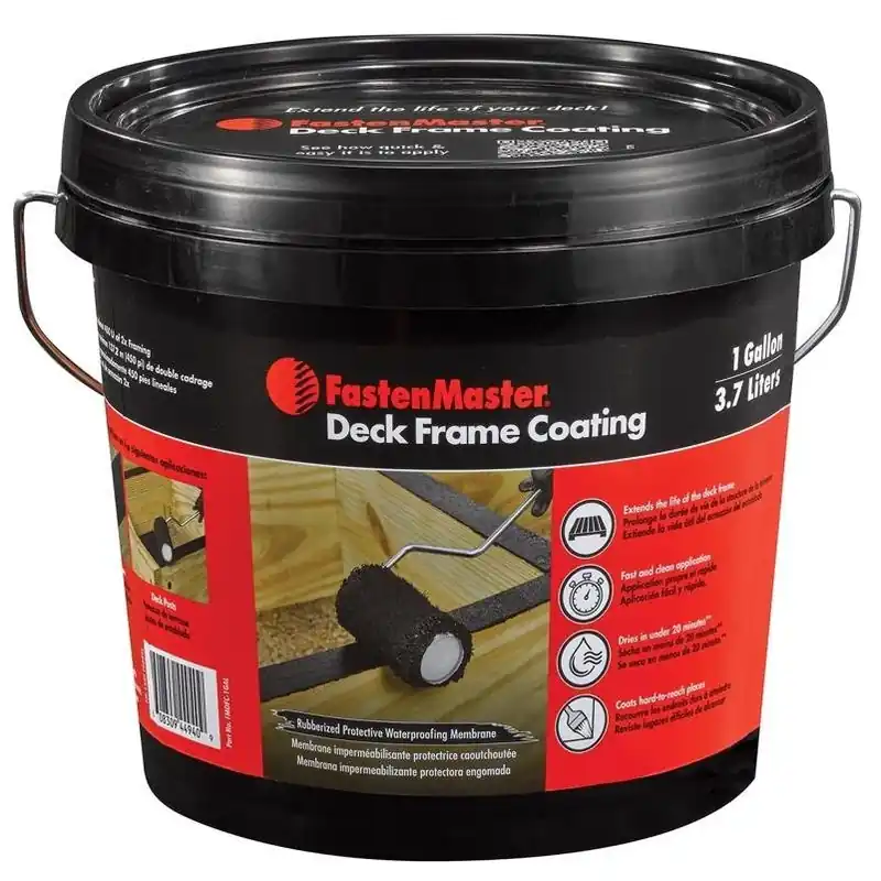 FastenMaster Black Liquid Rubber Deck Frame Sealant – 1 gal