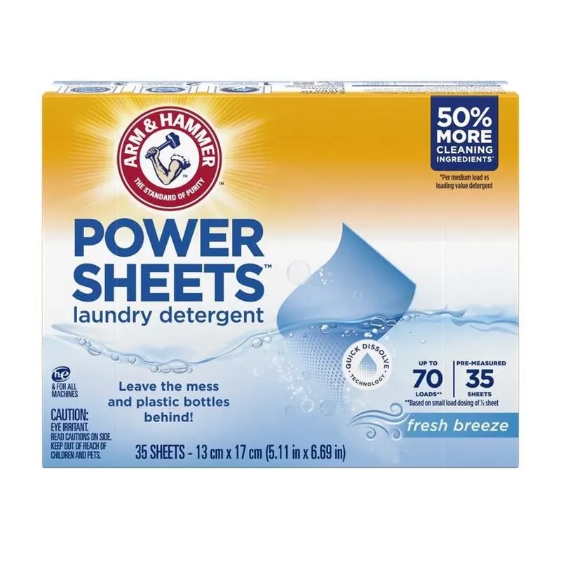 Arm & Hammer Refreshing Breeze Laundry Detergent Sheets – 35 Sheets (70 HE Loads)
