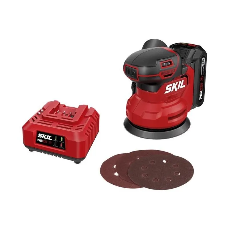SKIL 20V PWR CORE 5‑Inch Cordless Random Orbit Sander Kit – Battery & Charger Included