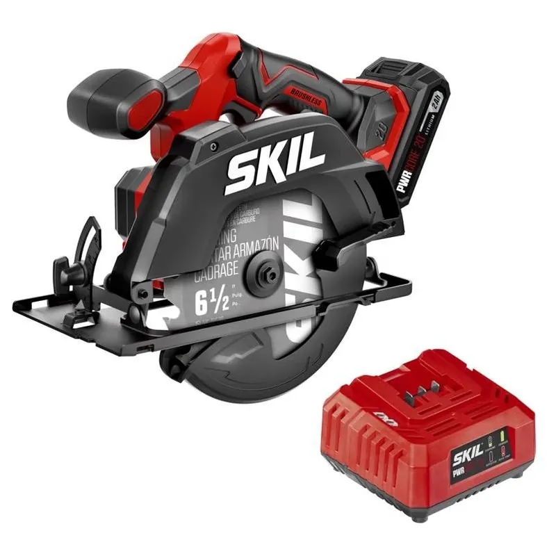SKIL PWR Core 20V Brushless 6-1/2" Cordless Circular Saw Kit – Battery & Charger
