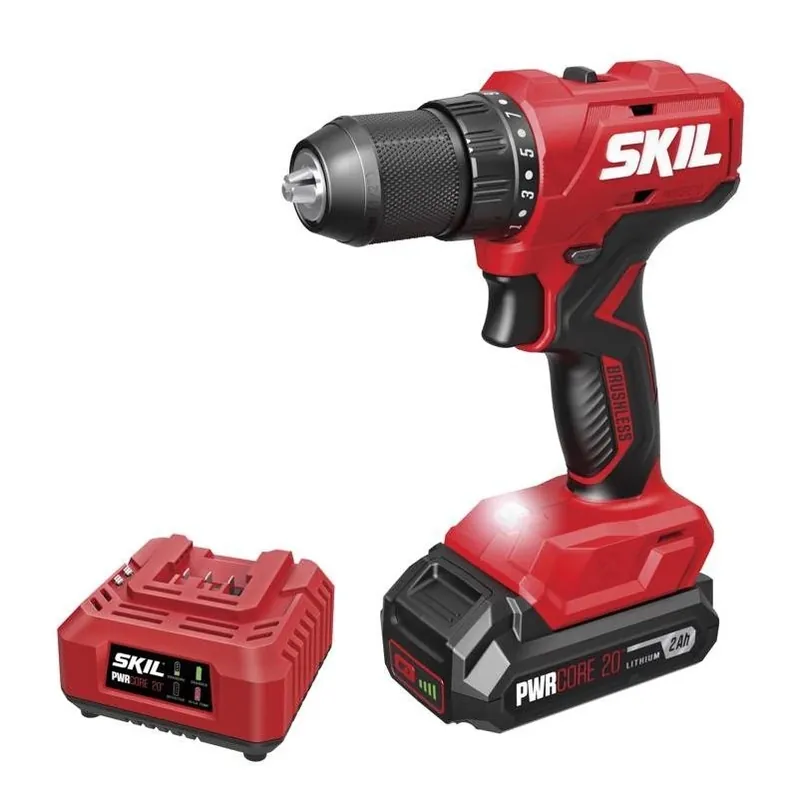 SKIL 20V Brushless Cordless Drill/Driver Kit With 1/2‑in. Chuck, Battery & Charger