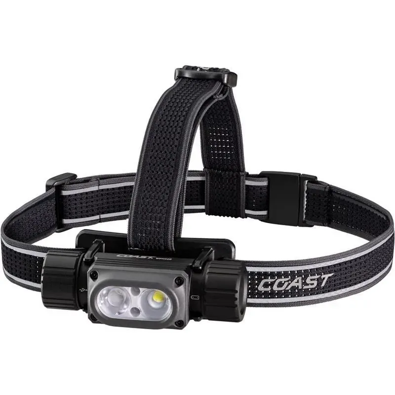 Coast WPH34R 2000‑Lumen Rechargeable LED Headlamp – Black/Gray