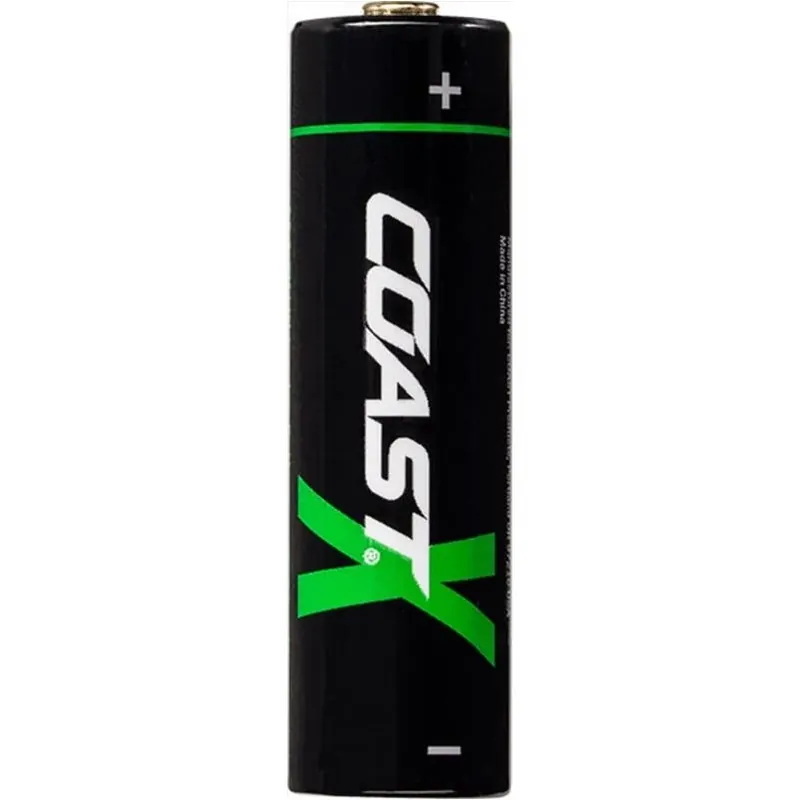 Coast ZXAA 4‑Pack Rechargeable AA Lithium Power Cells – 750 mAh High‑Capacity Batteries