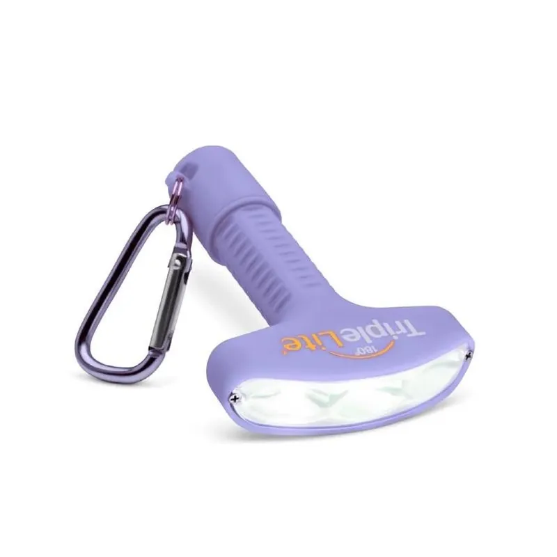 TripleLite Purple LED Flashlight – 50 Lumens, AAA Powered, Waterproof