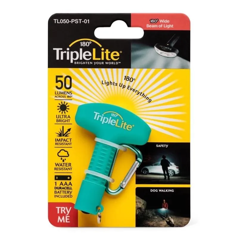 TripleLite Teal 50‑Lumen AAA LED Flashlight – Compact Waterproof Beam