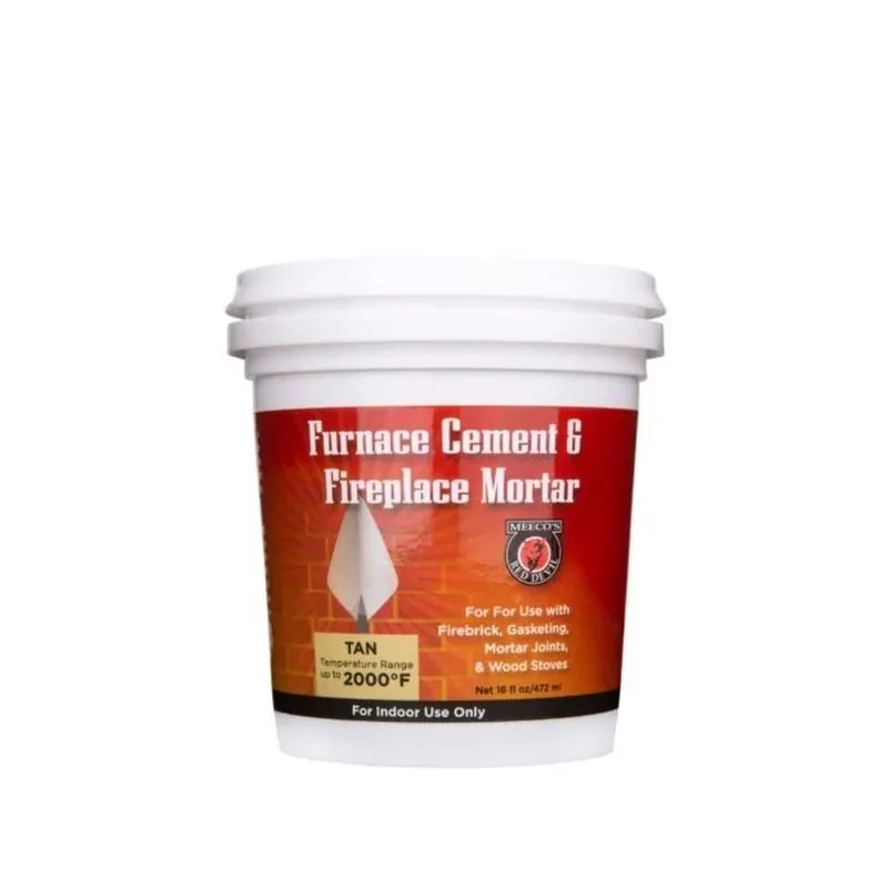 MEECO RED DEVIL High‑Temperature Furnace Cement – 16 oz Buff