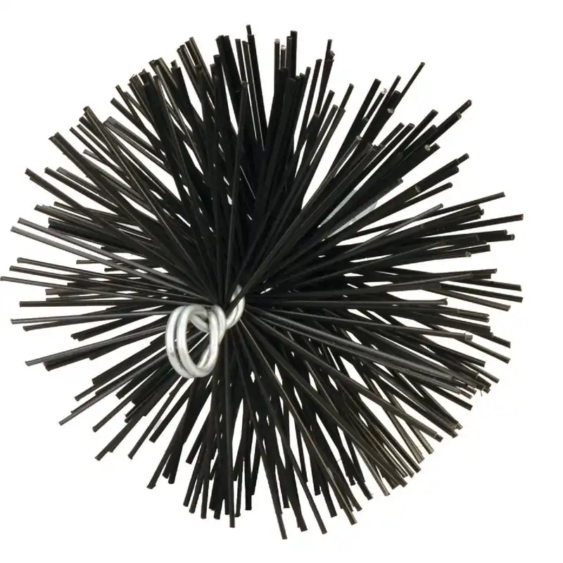 8 Inch Round Poly Chimney Brush With 1/4 Inch Npt Thread