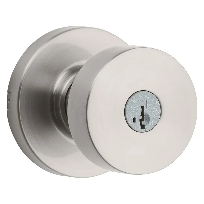 Signature Series Pismo Entry Knob Lockset, Smart Key Rekeying, Satin Nickel