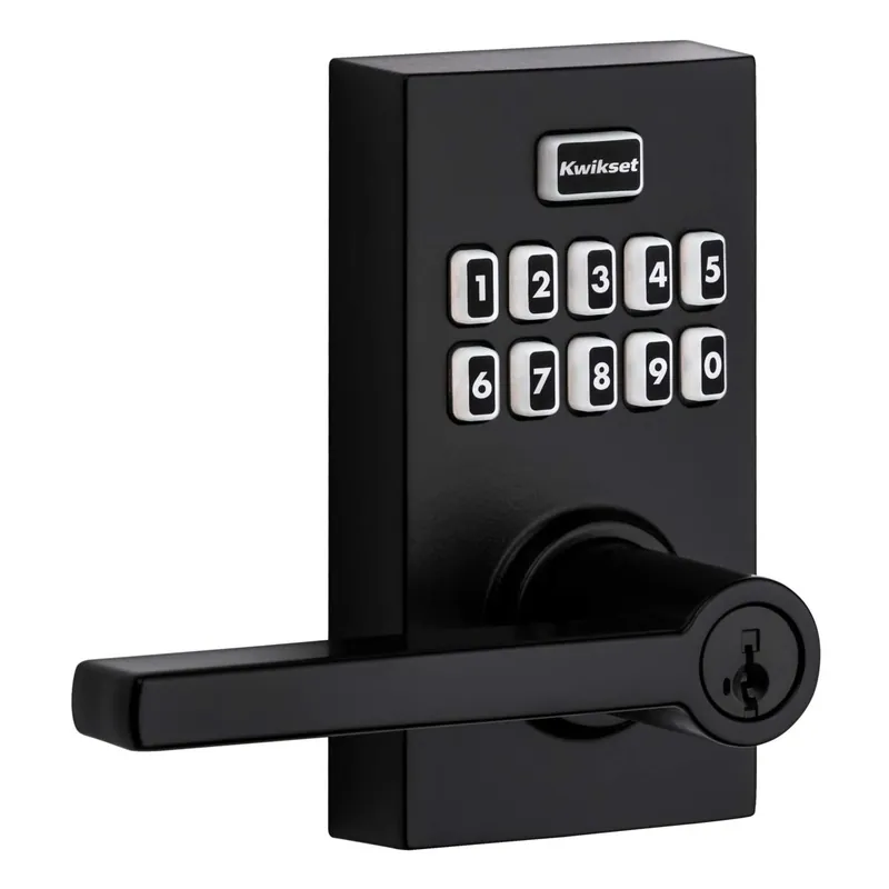 917 Halifax Electronic Entry Lever With Smartkey Security In Iron Black Finish