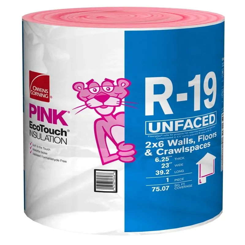 Ecotouch R-19 Unfaced Fiberglass Roll Insulation 23 In. X 39.2 Ft.