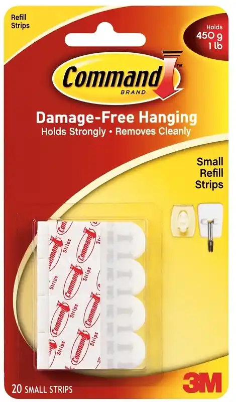 3M Small Foam Picture Hanging Strips 20 Pk