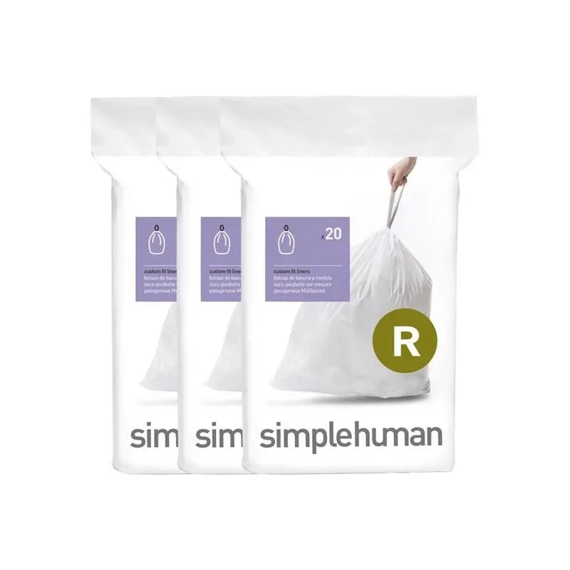 Simplehuman Code R 2.64‑Gal Drawstring Trash Bag – 60 Pack