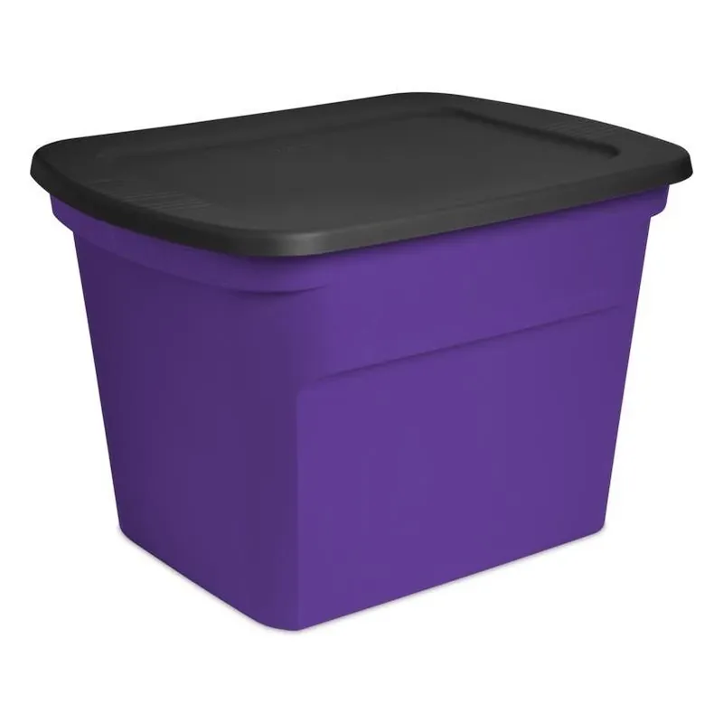 Sterilite 18‑Gallon Purple Stackable Storage Bin – 16.1" H × 23.5" W × 18.6" D