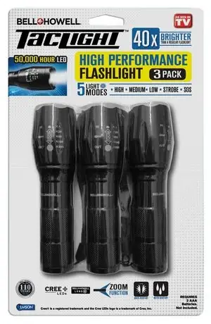 Bell & Howell Black LED Tactical Flashlight