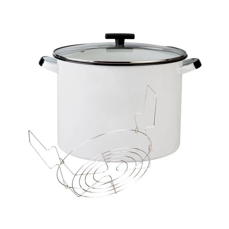 Granite Ware 21‑Quart White Ceramic‑Coated Steel Canner – Nonstick, Dishwasher‑Safe