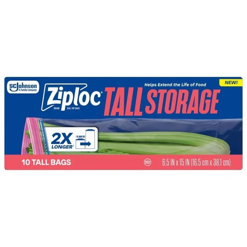 Ziploc Tall Storage Bag – Reusable Food‑Saving Solution (1 Pack)