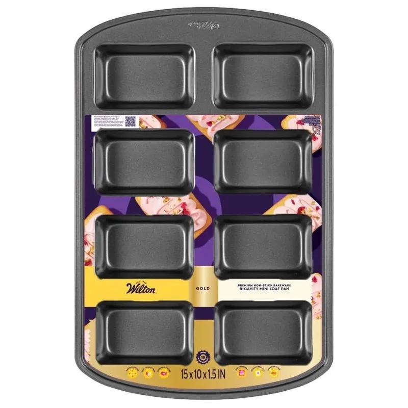 Wilton Gold Mini Loaf Pan – 10" X 15" Nonstick Black Steel Baking Pan