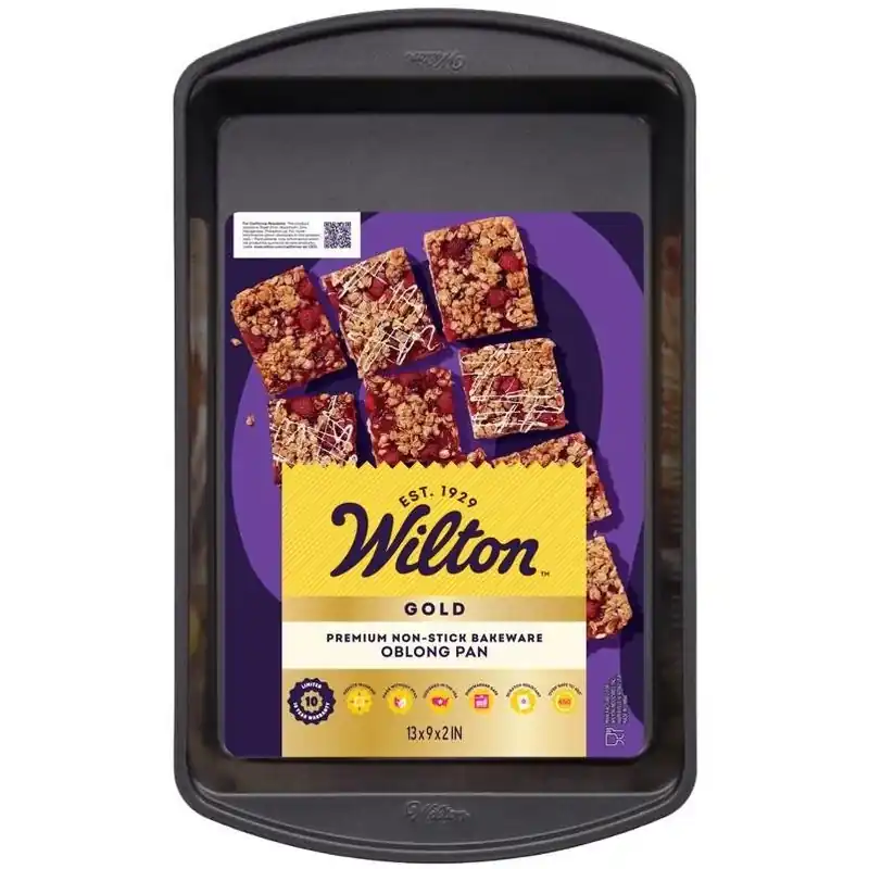 Wilton Gold Gray Oblong 9" X 13" Nonstick Cake Pan
