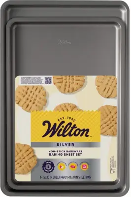 2-Pc. Silver Non-Stick Cookie Sheet Set
