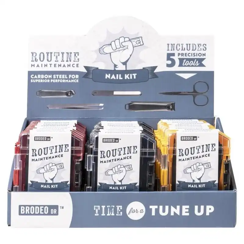 Brodeo Drive Black Nail Care Kit – Routine Maintenance (1‑Piece)
