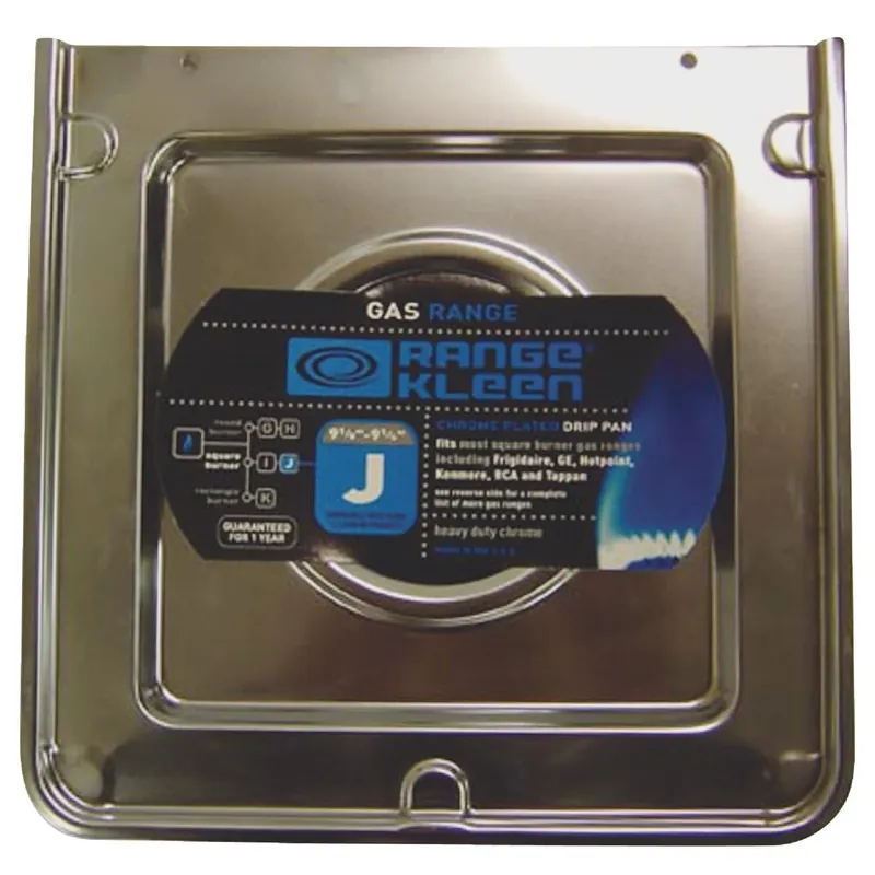 Gas Range Drip Pan, J Series, Chrome, Square
