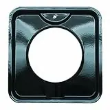 P-400 7.5" Square Black Porcelain Gas Drip Pan