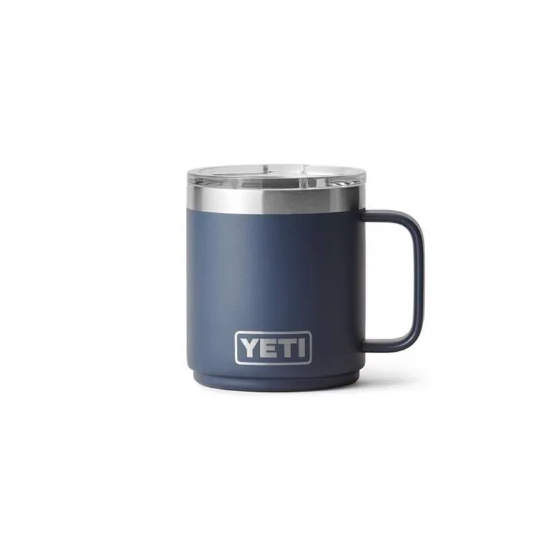YETI Navy 10‑oz Ceramic‑Lined Stackable Mug With MagSlider Lid – BPA‑Free
