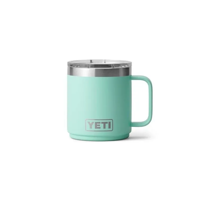 YETI Seafoam 10‑oz Ceramic‑Lined Stackable Mug With Magnetic Slider Lid – BPA‑Free