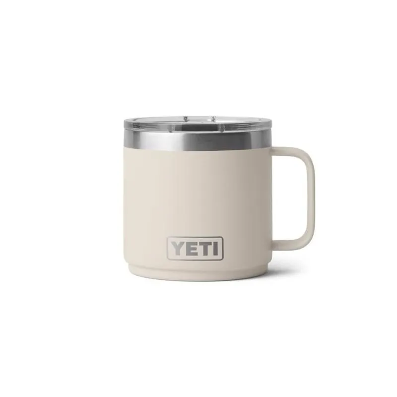 Yeti Rambler 14‑oz Ceramic‑Lined Stackable Mug With MagSlider Lid – Cape Taupe