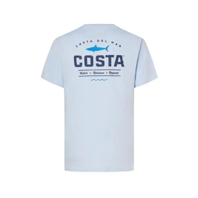 Costa Men‘s Light Blue Crew Neck Short‑Sleeve Tee – Topwater Style
