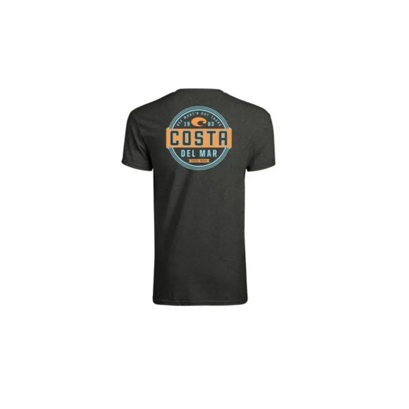 Costa Men‘s XXL Dark Heather Prado Crew Neck T‑Shirt – Soft Cotton