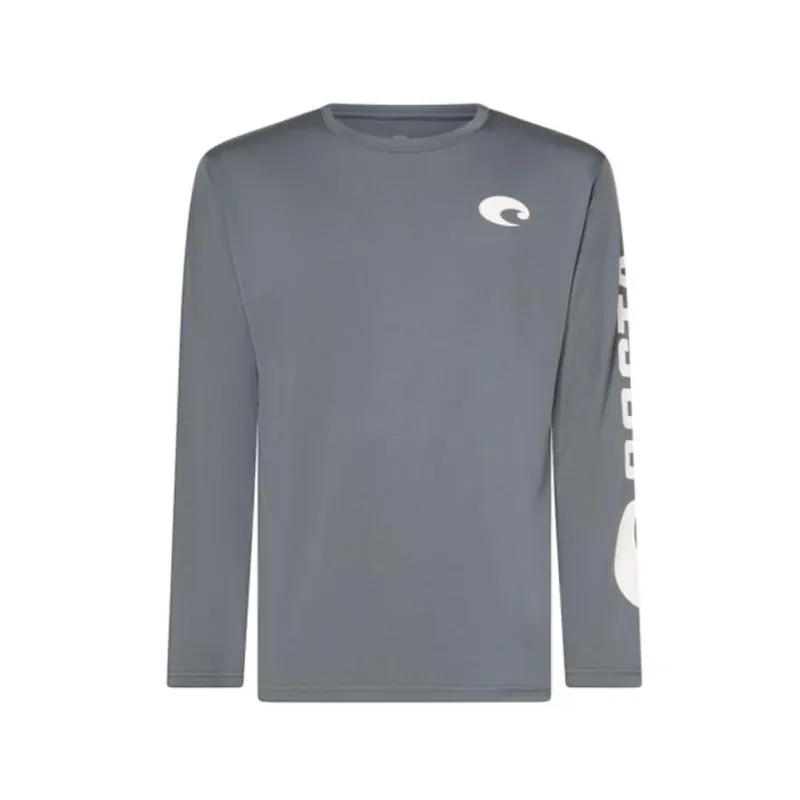 Costa Men‘s XXL Long‑Sleeve Technical Crew Tee – Shark Grey