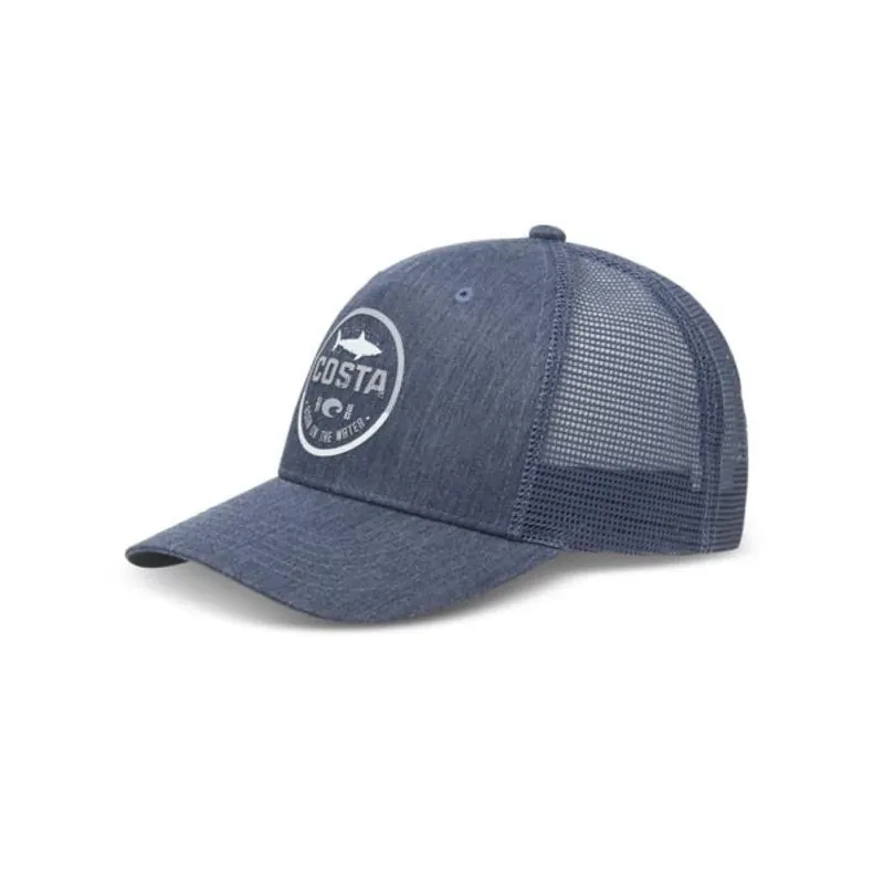 Costa Insignia XL Shark Navy Trucker Hat – Lightweight Polyester Cap