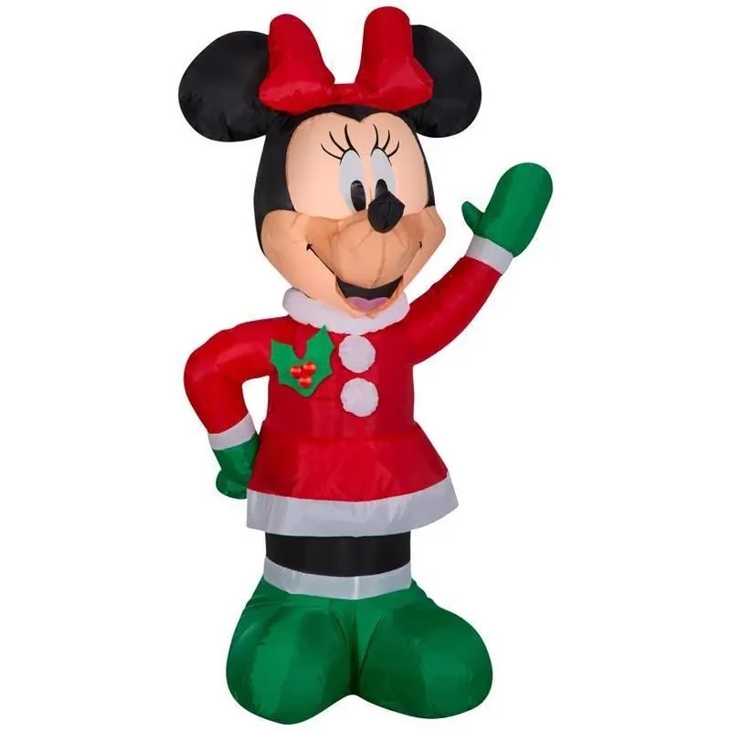 4‑Foot LED Disney Minnie Mouse Winter Outfit Inflatable – Airblown Decoration
