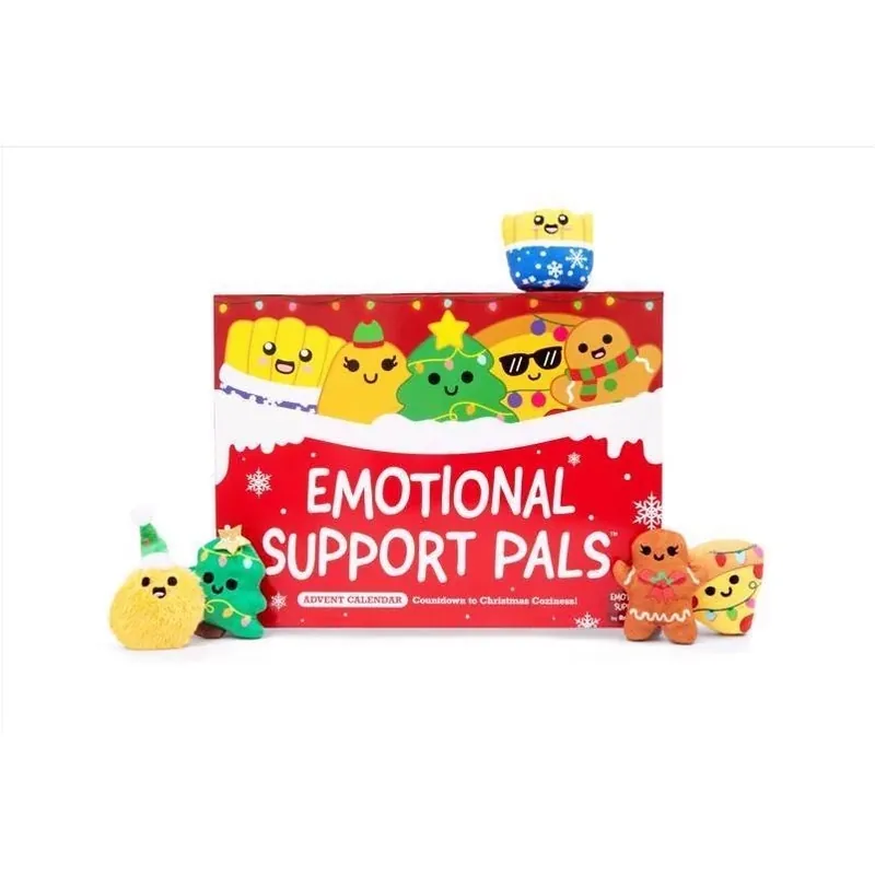 Multicolored Emotional Support Advent Calendar Plush Toy