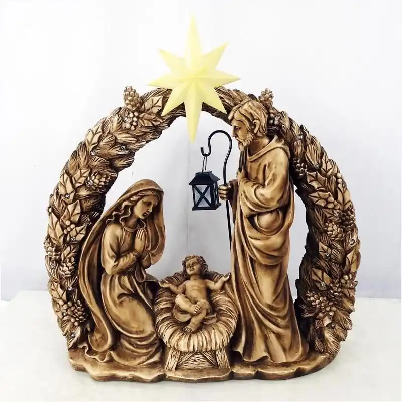 Alpine 25‑Inch LED Nativity Yard Decoration – Battery‑Powered Holiday Display