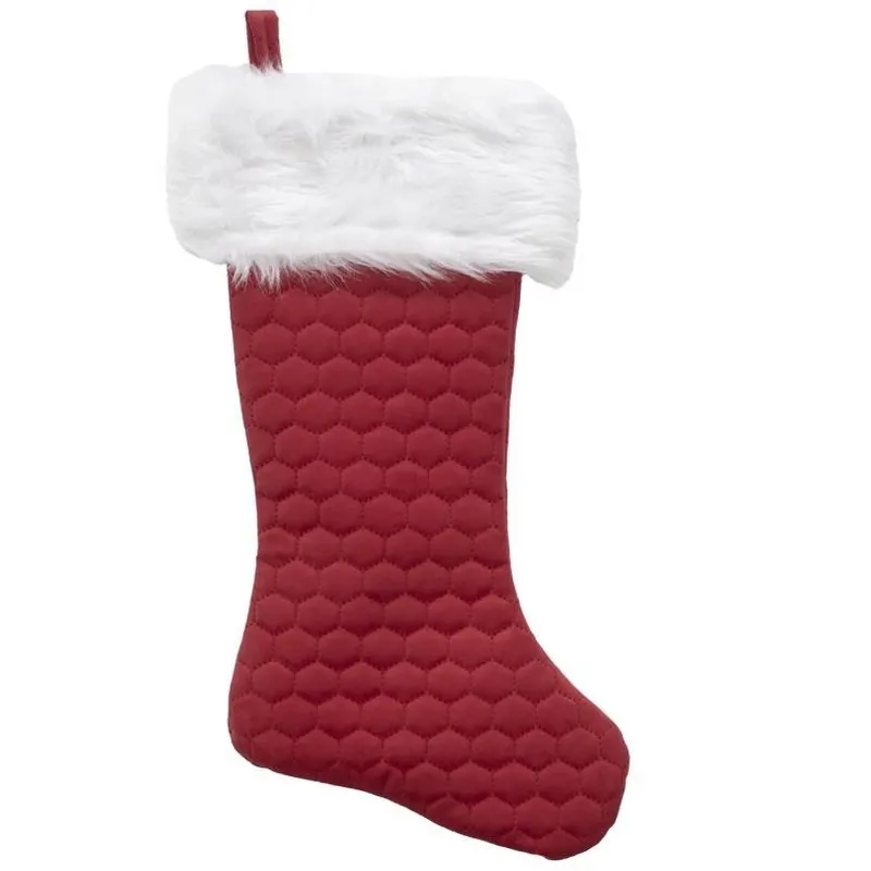 Dyno 20‑Inch Red & White Velvet Holiday Stocking