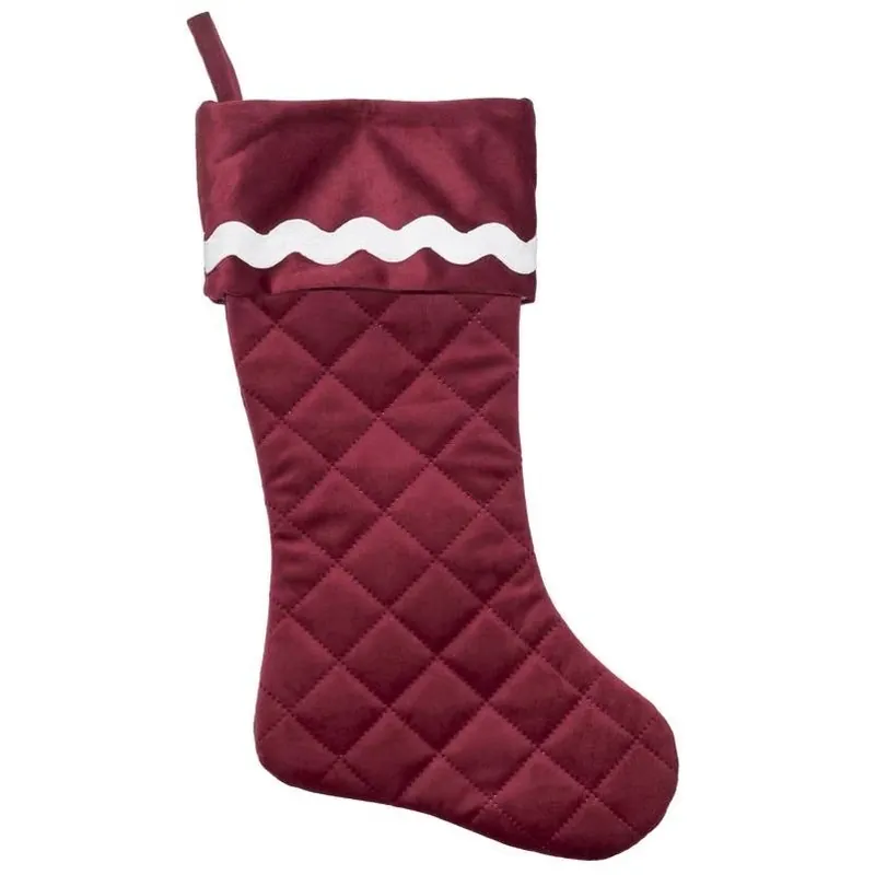 Dyno 20‑Inch Red & White Velvet Christmas Stocking
