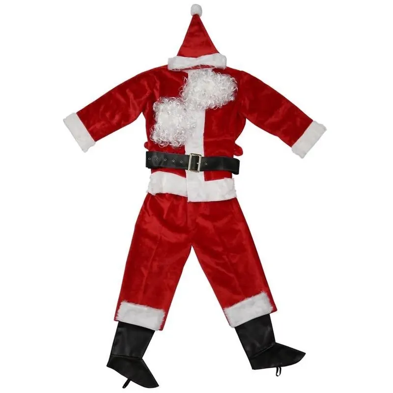 Dyno Red & White Polyester Santa Costume – One Size Party Outfit
