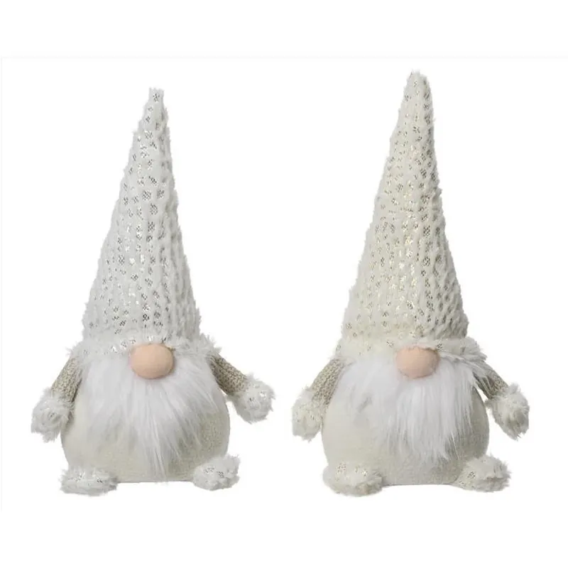 Decoris 12‑Inch Gold & Silver Gnome Set – Pair Of Table Accents