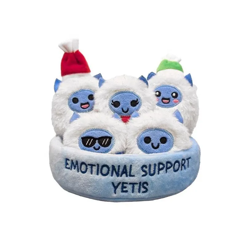 Multicolor Plush Emotional Support Yeti – Soft Cuddly Companion For Kids 6+