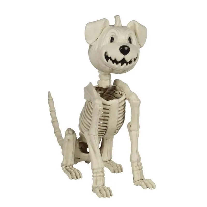 Seasons 17‑Inch Pumpkin‑Head Dog Halloween Yard Decoration