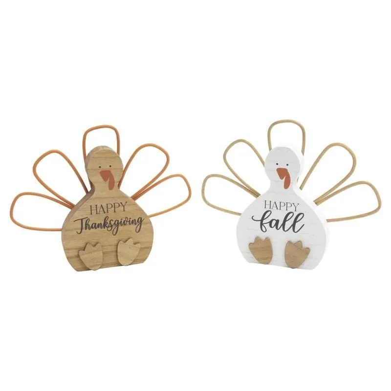 10‑Inch Harvest Turkey Fall Decoration – Gerson Seasonal Thanksgiving Accent